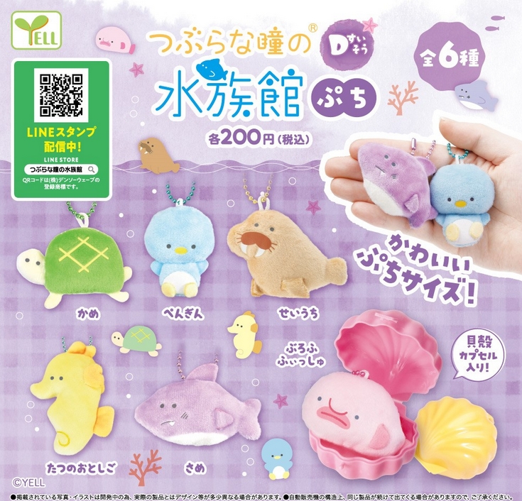 つぶらな瞳の水族館ぷち Dすいそう』発売。かわいいぷちサイズ！貝殻